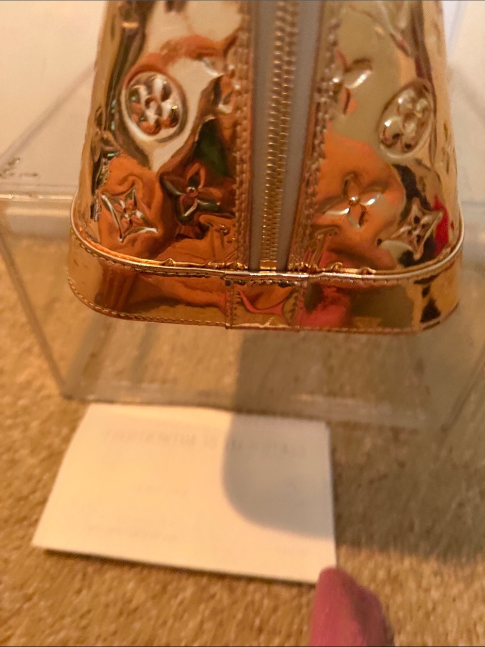 Louis Vuitton Metallic Gold Monogram Alma Satchel - Picture 5 of 5